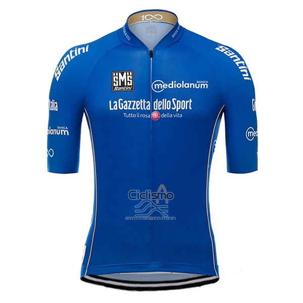 Giro d'Italia Ropa Ciclismo Culotte Corto 2017 Hombre Mangas Cortas Azul